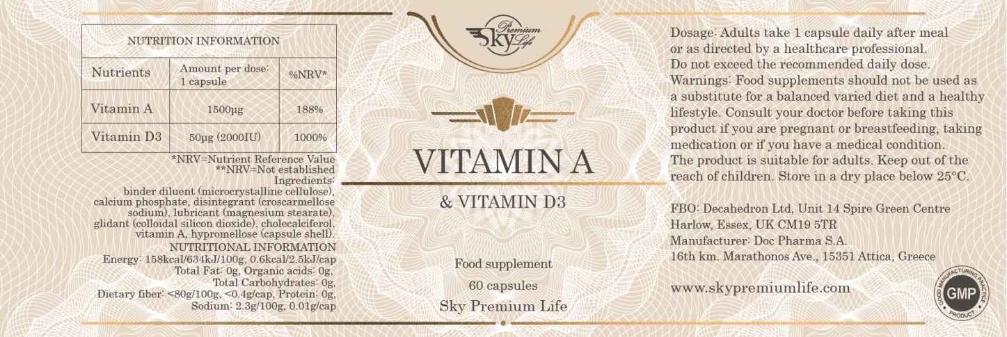 Vitamin A & Vitamin D3 60's