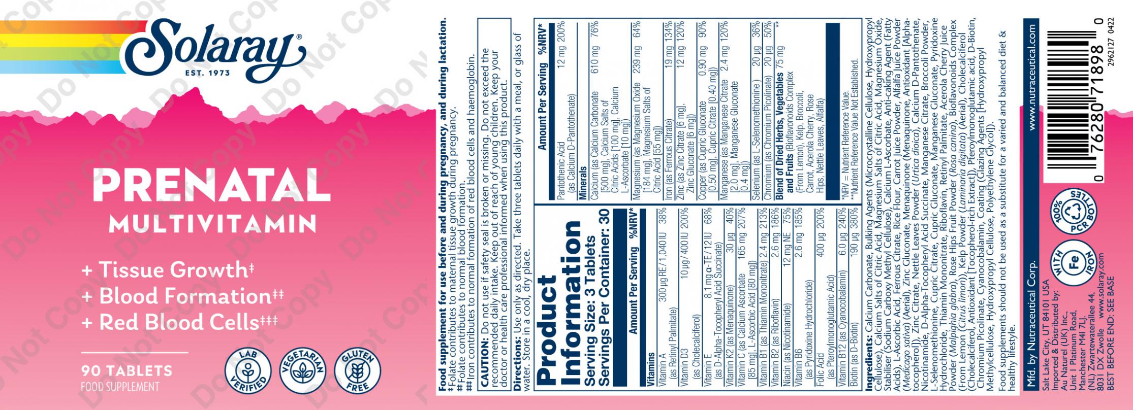 Prenatal Multivitamin 90's