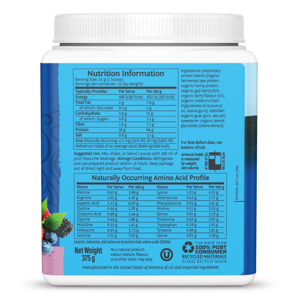 Protein Warrior Blend Berry 375g (Blue Tub)