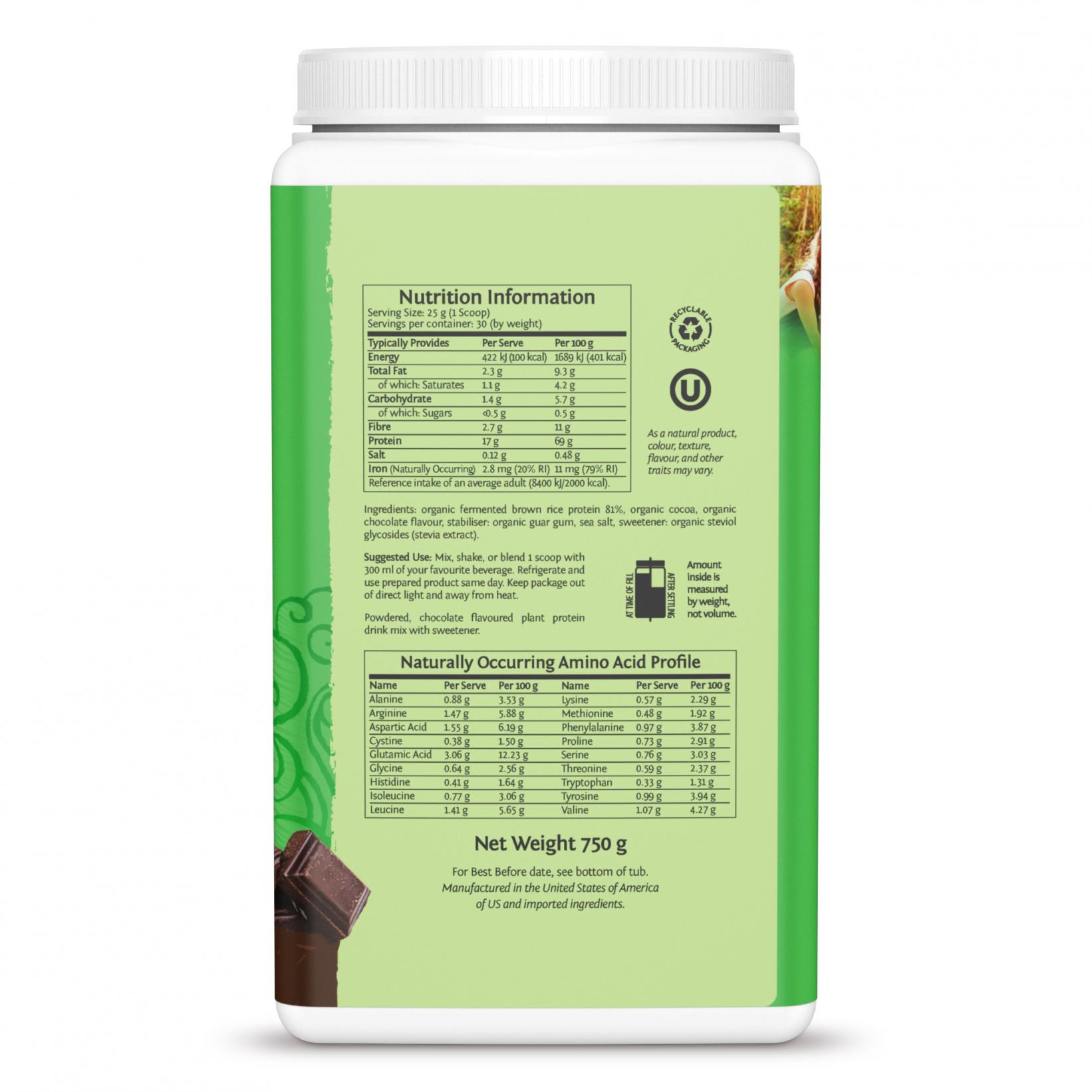 Protein Classic Chocolate 750g (Green Tub)