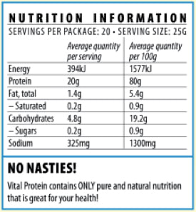 Vital Protein (Pea Protein) Vanilla 1kg (Currently Unavailable)