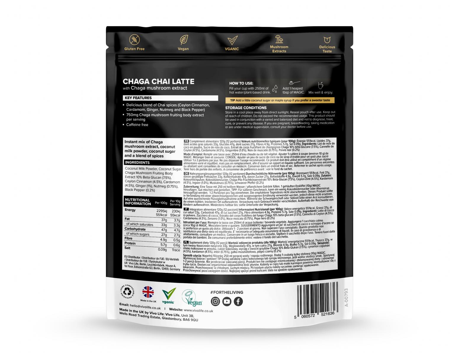 Magic Chaga Chai Latte 120g