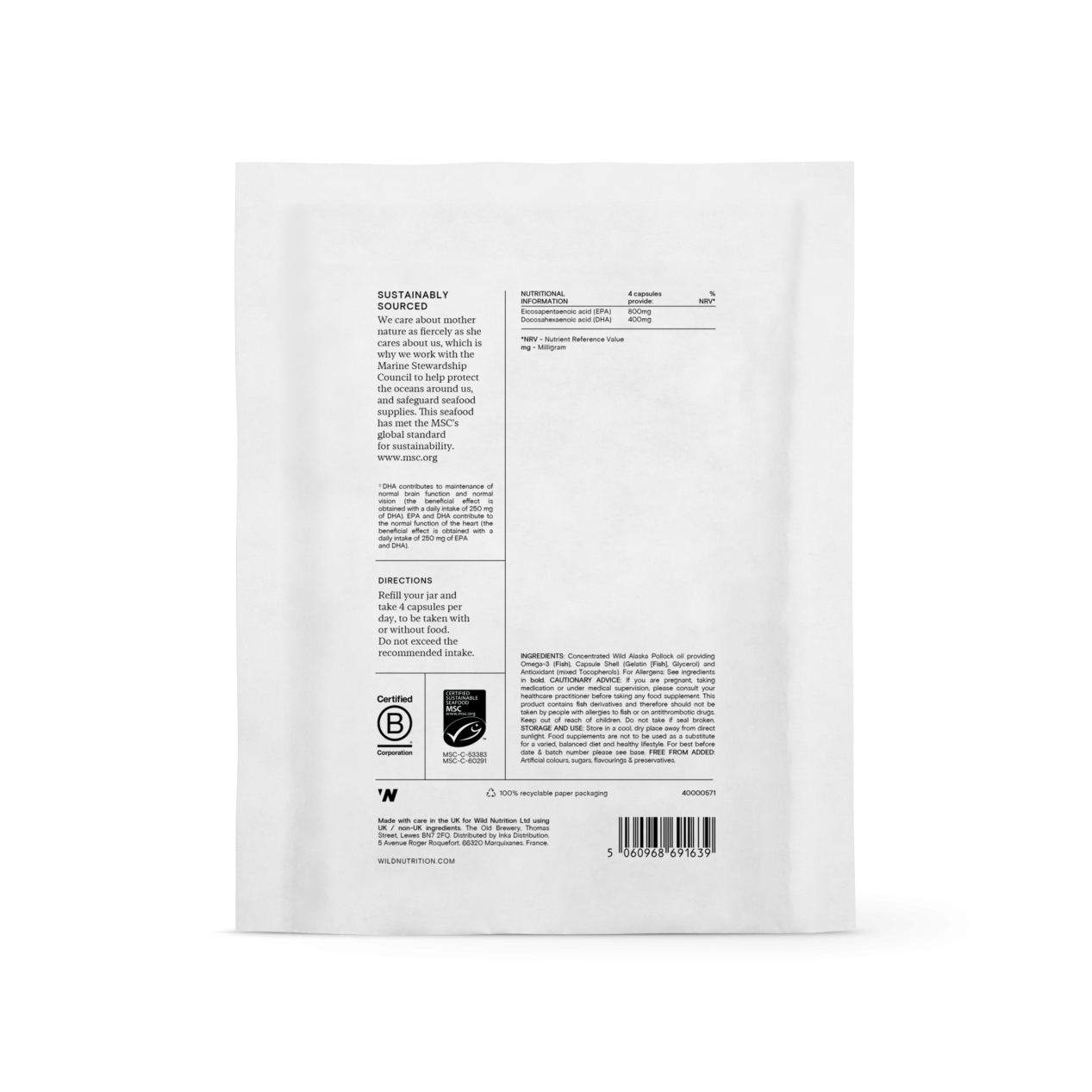 Pure Strength Omega 3 Refill Pack 120's
