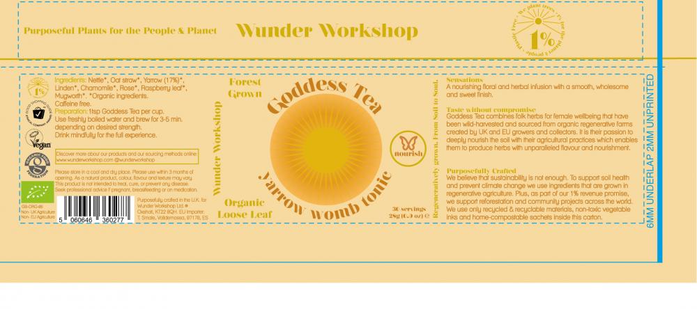 Goddess Tea Yarrow Womb Tonic 28g