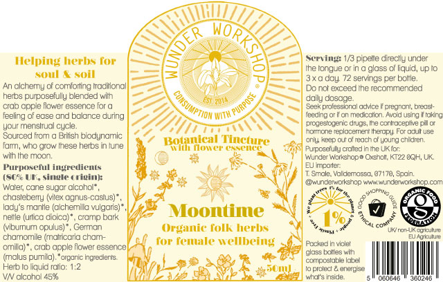Moontime Organic Folk Herbs For Female Wellbeing 50ml