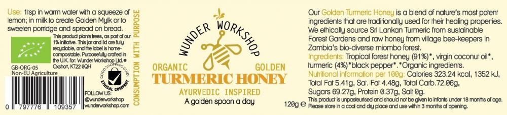 Organic Golden Turmeric Honey 120g (Currently Unavailable)
