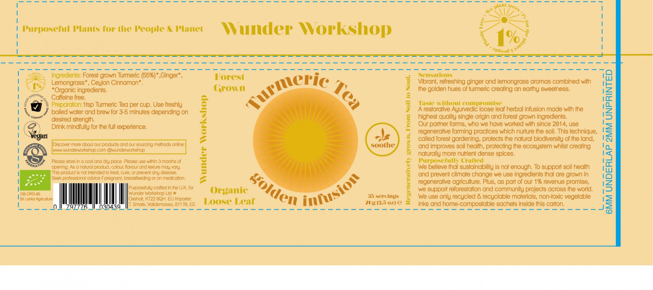 Turmeric Tea Golden Infusion 70g (Currently Unavailable)