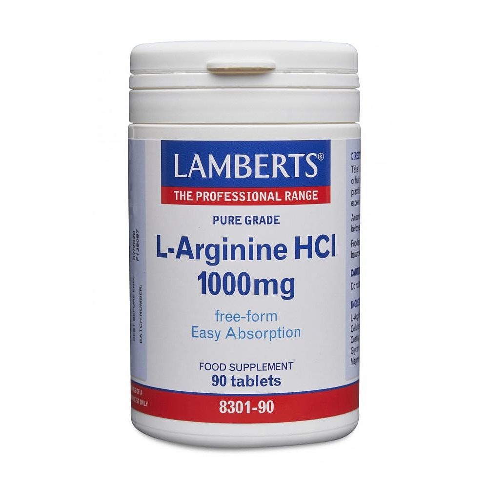 LArginine HCL 1000mg 90's The Natural Dispensary