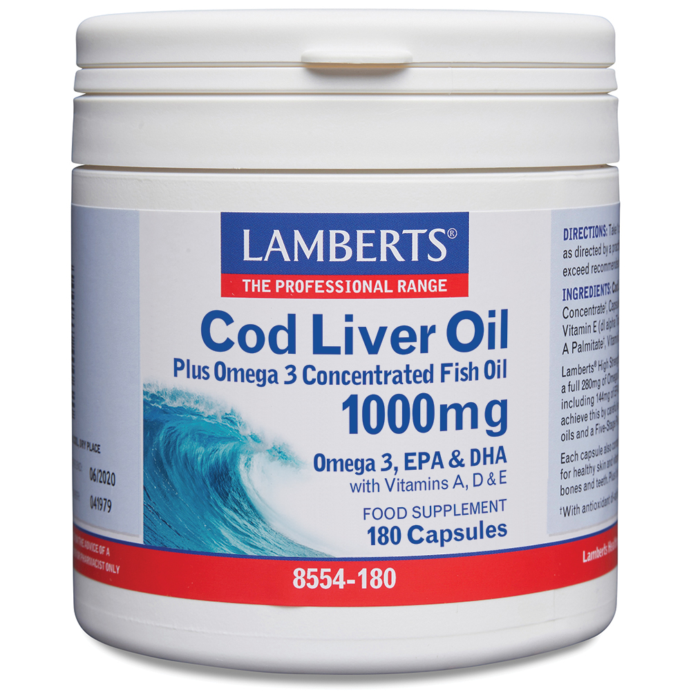 Cod Liver Oil 1000mg 180's The Natural Dispensary