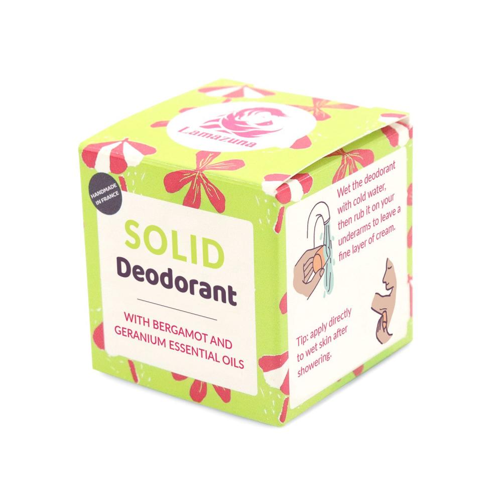Solid Deodorant With Bergamot And Geranium Essential Oils