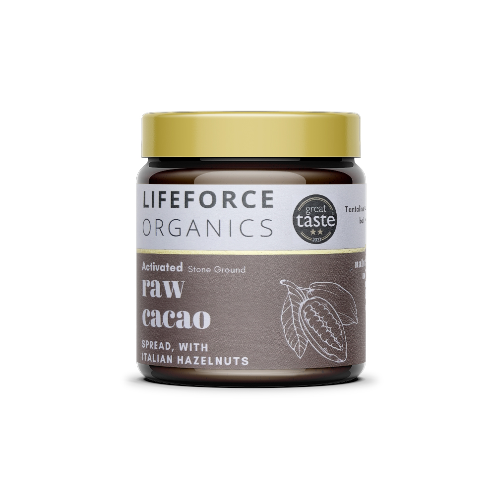 Activated Raw Cacao Spread with Italian Hazelnuts 220g SINGLE