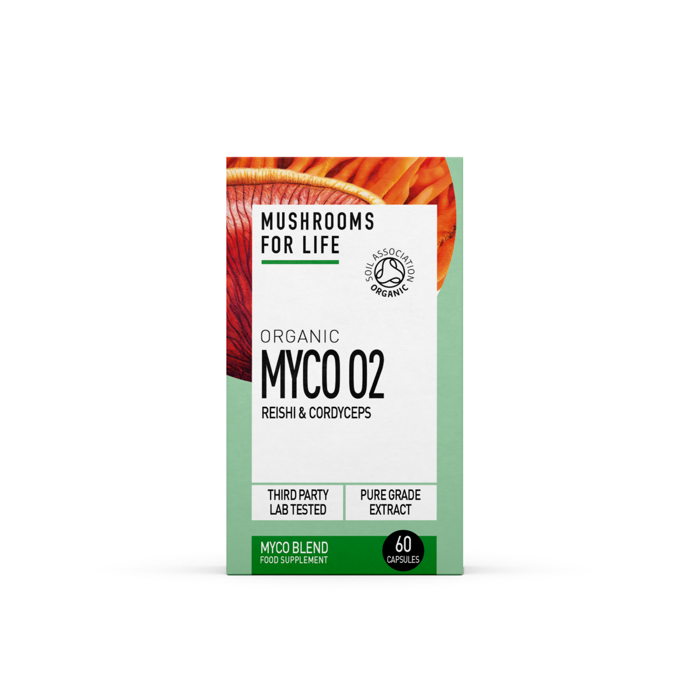 Organic Myco O2 Reishi & Cordyceps 60's