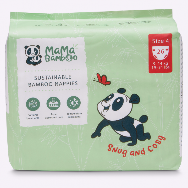 Sustainable Bamboo Nappies Size 4 (9-14kg 19-31lb) 26's (Currently Unavailable)