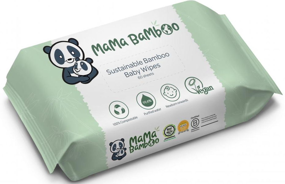 Sustainable Bamboo Baby Wipes 60 Sheets