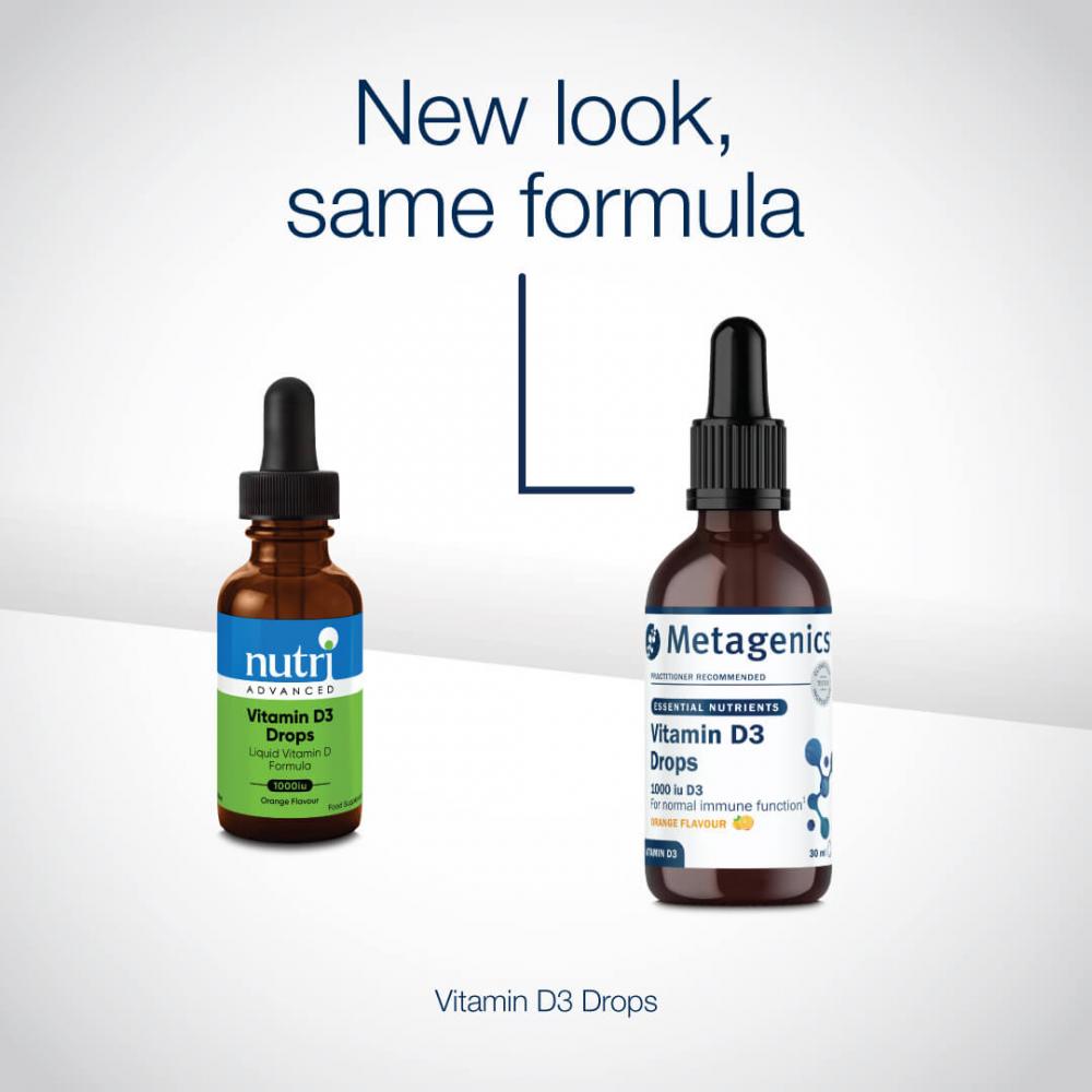 Vitamin D3 Drops 1000iu 30ml (Formerly Nutri Adv. NUT-3400)