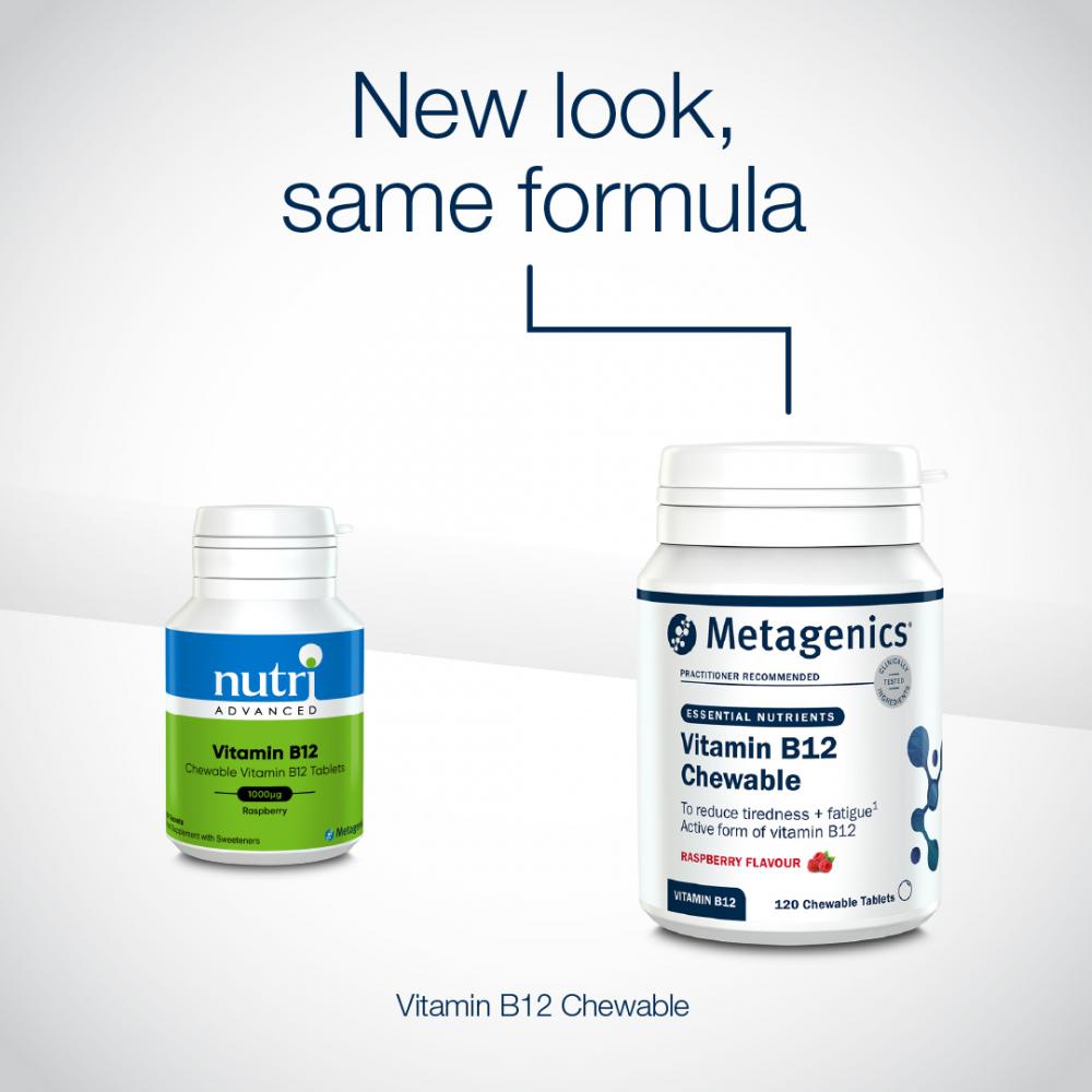 Vitamin B12 Chewable Raspberry Flavour 120s (Formerly Nutri Adv. NUT-4404)