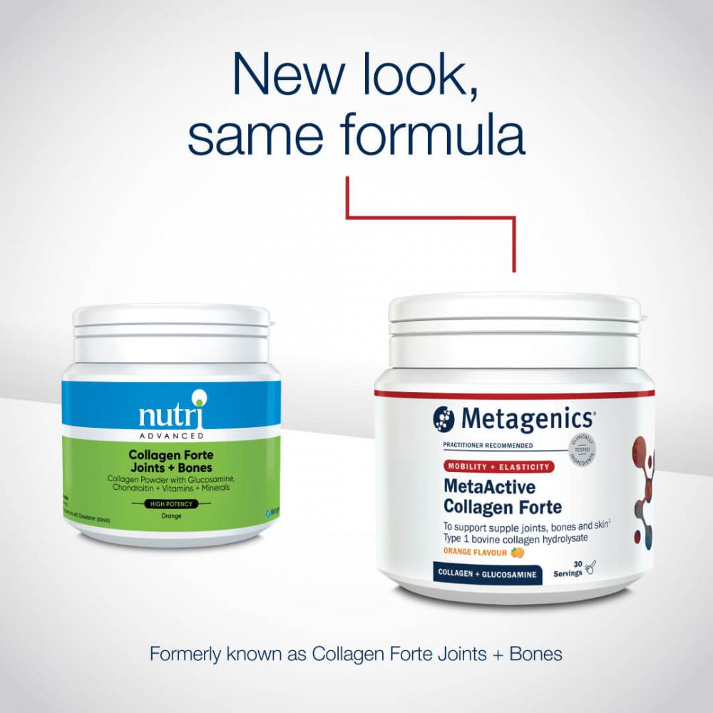 MetaActive Collagen Forte Orange Flavour 30 Servings (Formerly Nutri Adv. Collagen Forte NUT-6999)