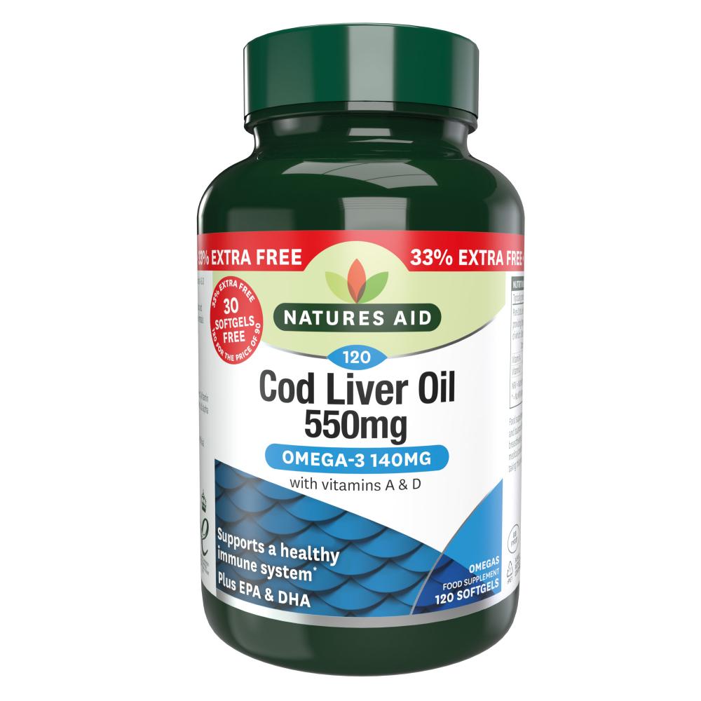 Cod Liver Oil 550mg (Omega-3 140mg) 120's