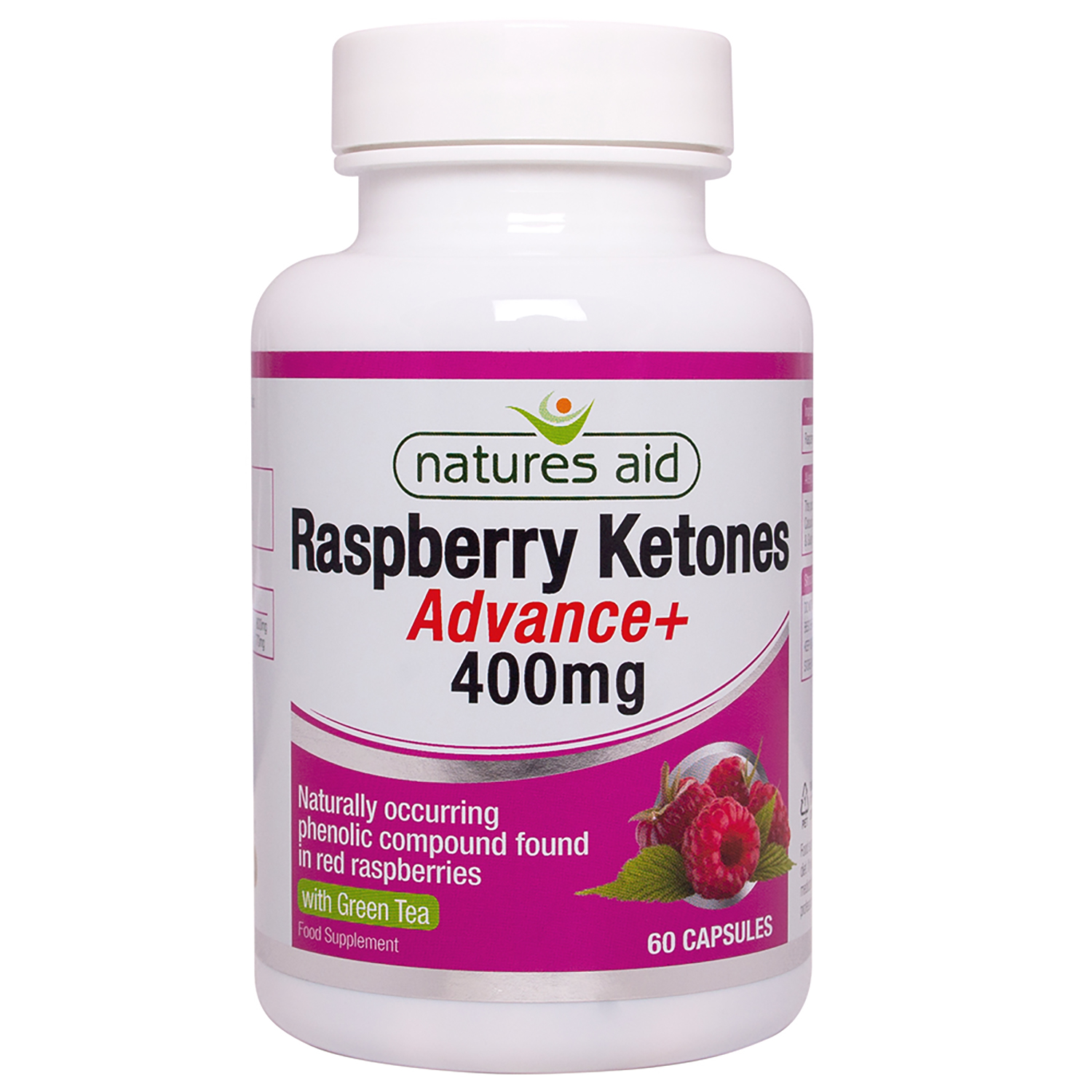 Raspberry Ketones Advance + Green Tea 400mg 60's The Natural Dispensary