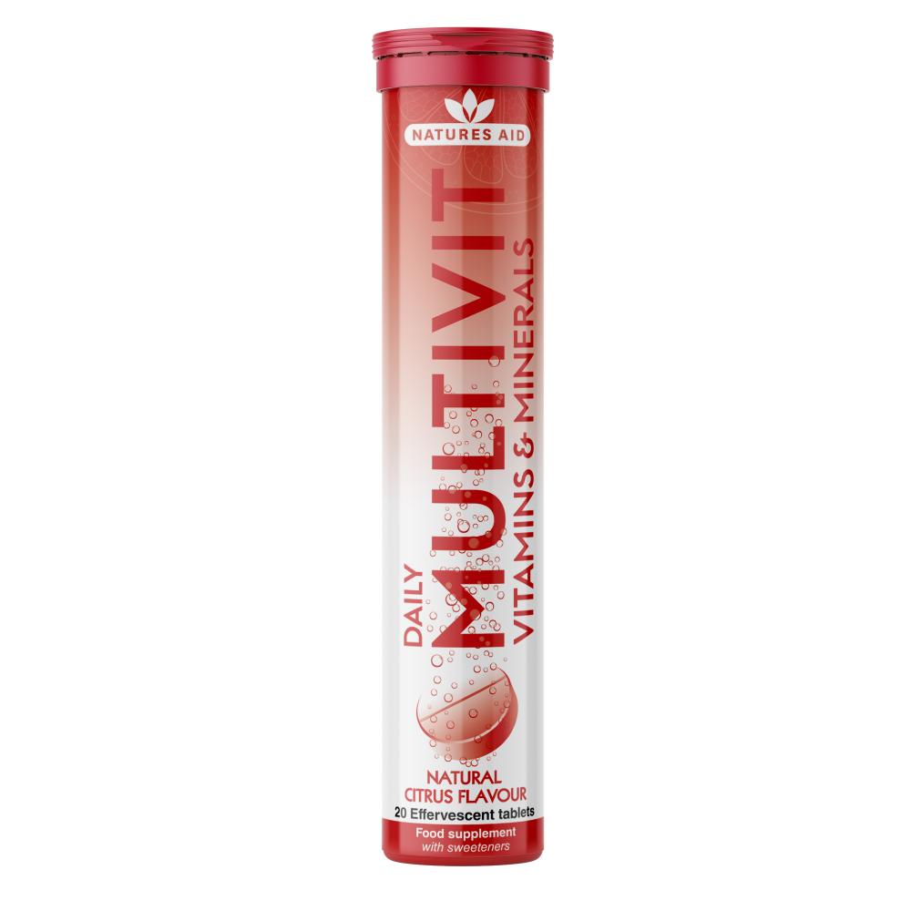 Daily Multivit Vitamins & Minerals Natural Citrus Flavour Effervescent 20's