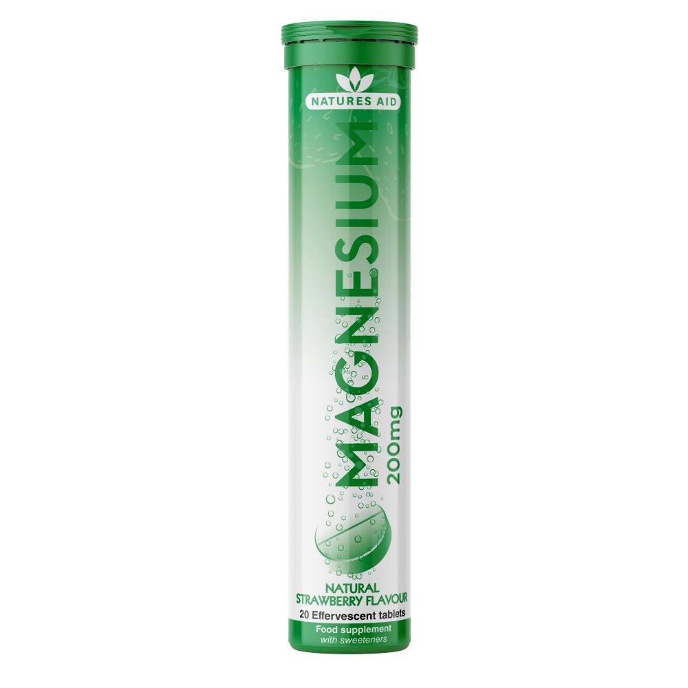 Magnesium 200mg Natural Strawberry Flavour Effervescent 20's