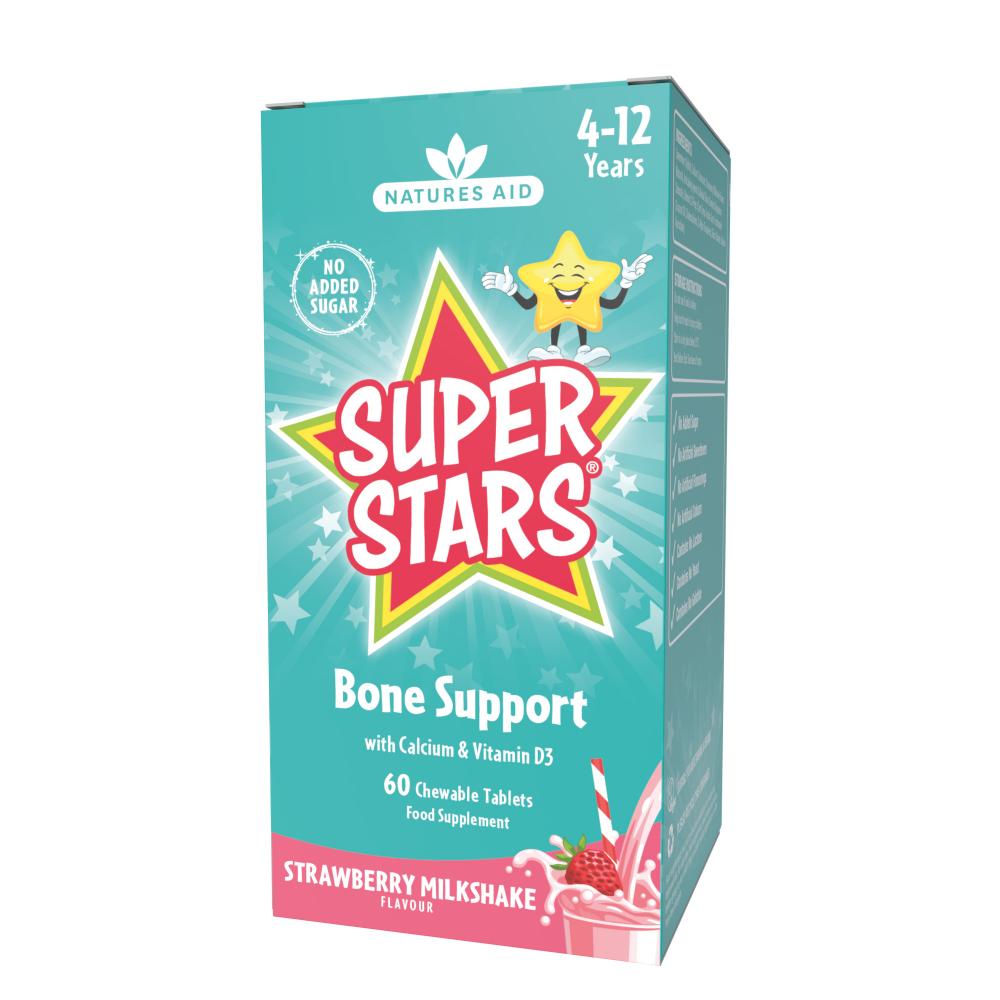 Super Stars Bone Support Strawberry Milkshake Flavour 60's
