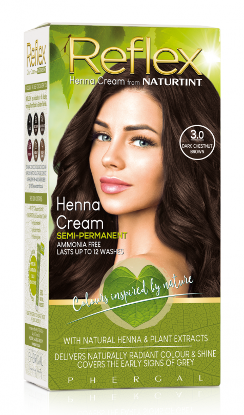 Reflex Henna Cream Semi-Permanent 3.0 Dark Chestnut Brown