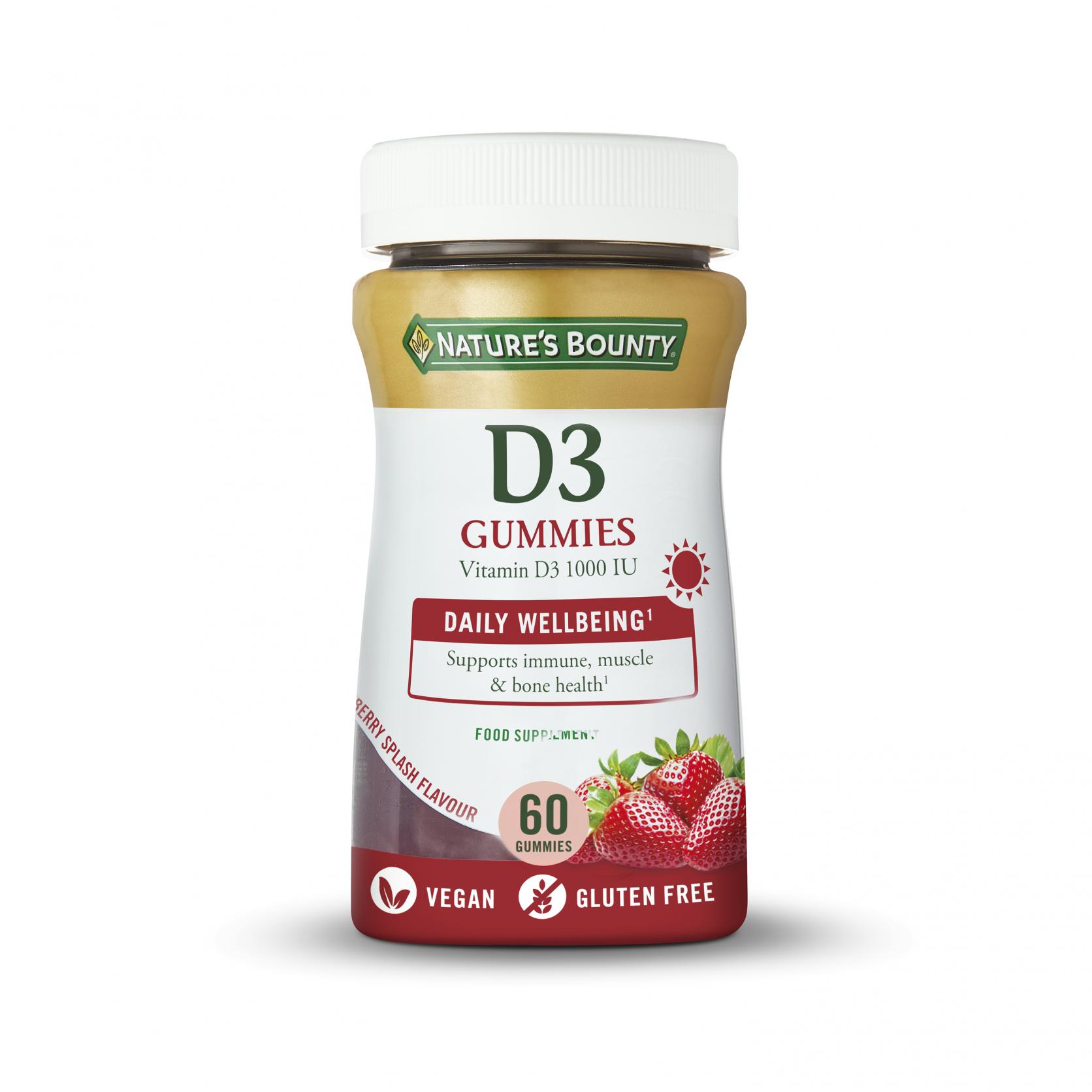 D3 Gummies Vitamin D3 1000IU 60's