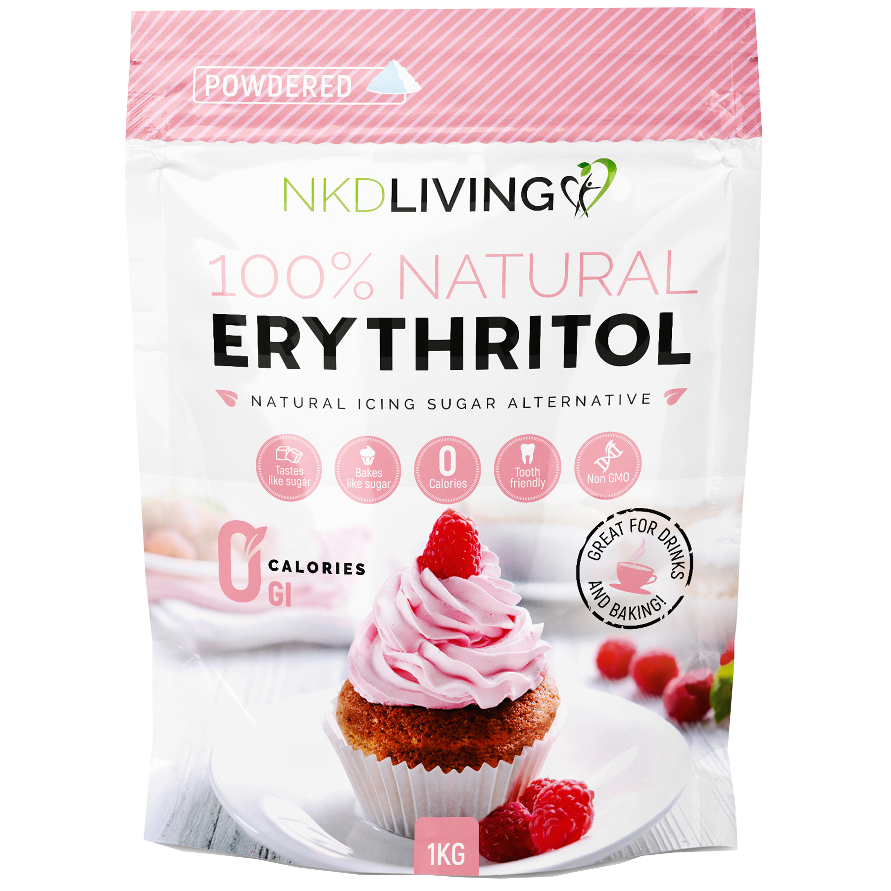 100% Natural Erythritol Natural Icing Sugar Alternative 1kg (Powdered)