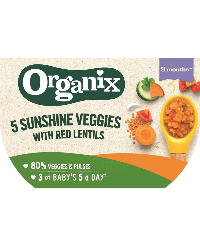 5 Sunshine Veggies With Red Lentils (9+ Months) 190g