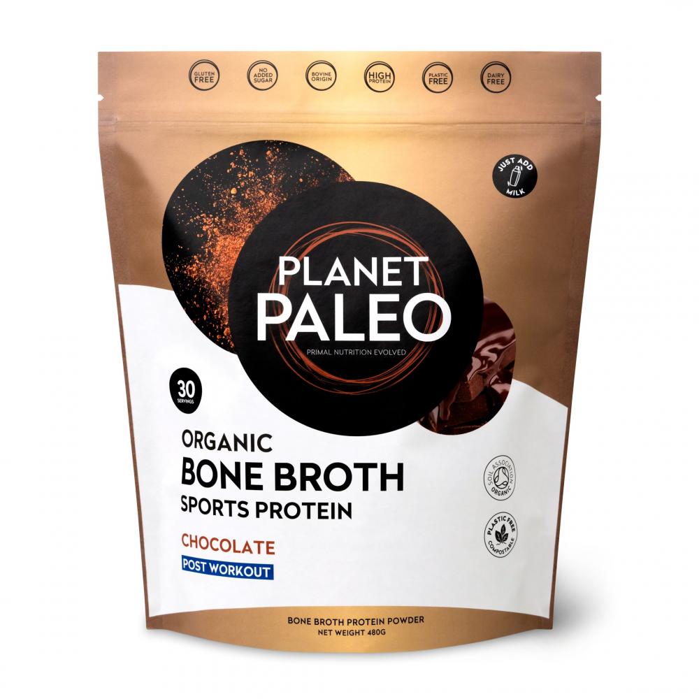 Organic Bone Broth Sports Protein Chocolate 480g