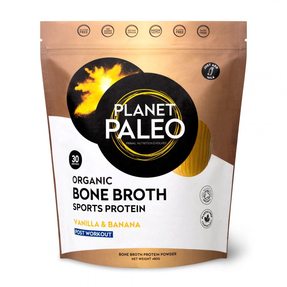 Organic Bone Broth Sports Protein Vanilla & Banana 480g