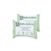 Sustainable Bamboo Baby Wipes TRAVEL PACK 20 Wipes