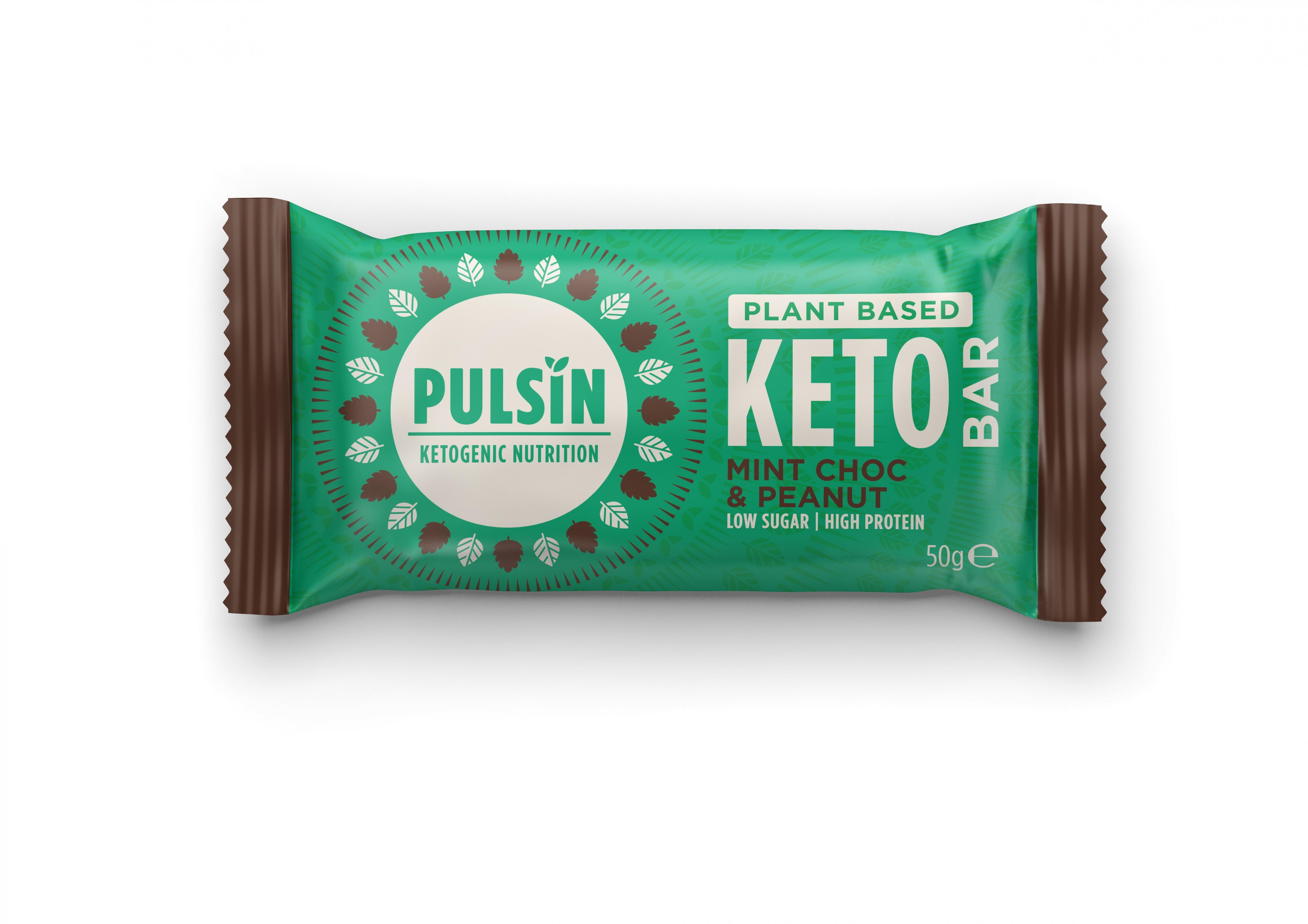 Plant Based Keto Bar Mint Choc & Peanut 50g SINGLE