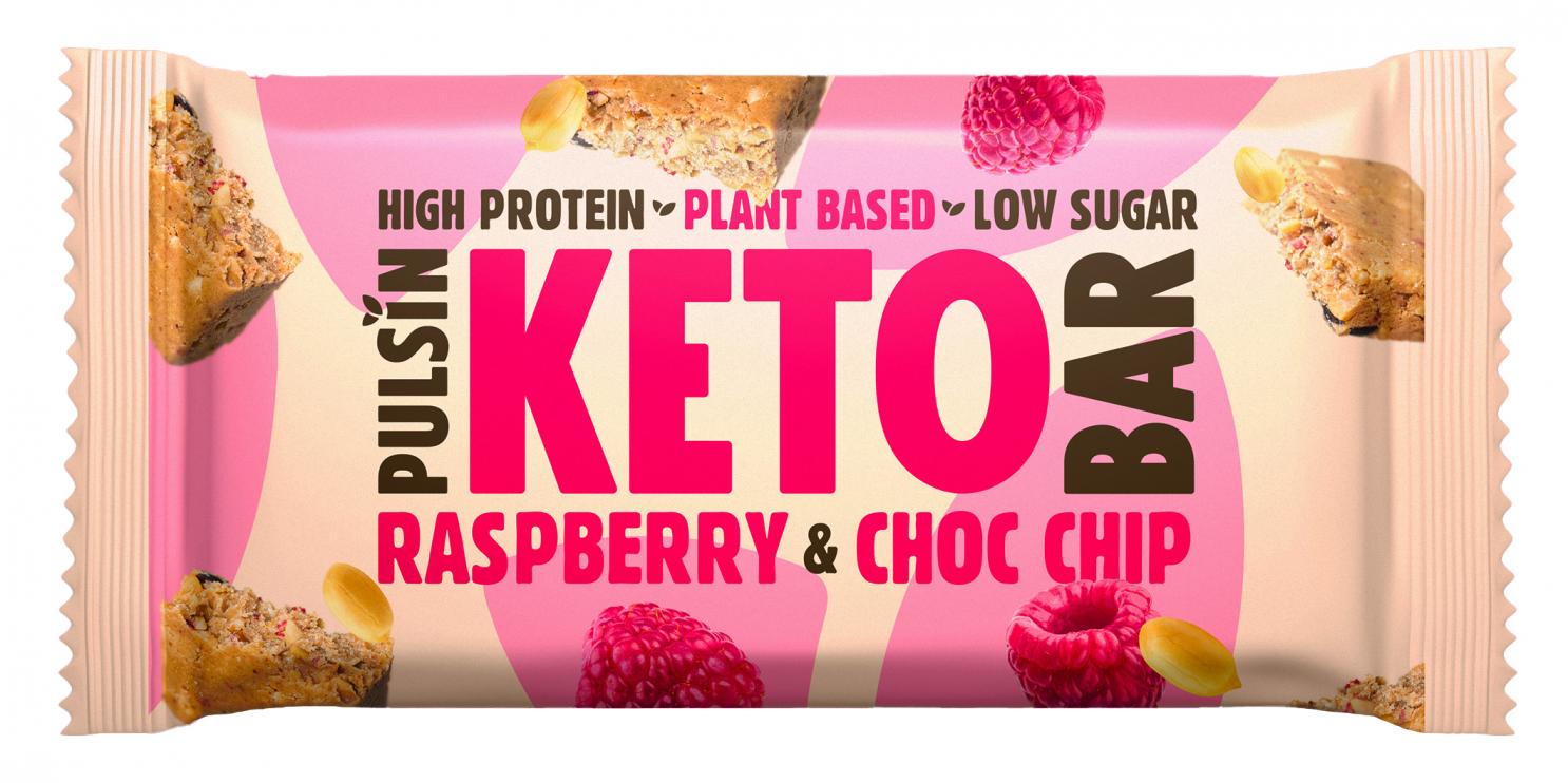 Plant Based Keto Bar Raspberry & Choc Chip 50g SINGLE