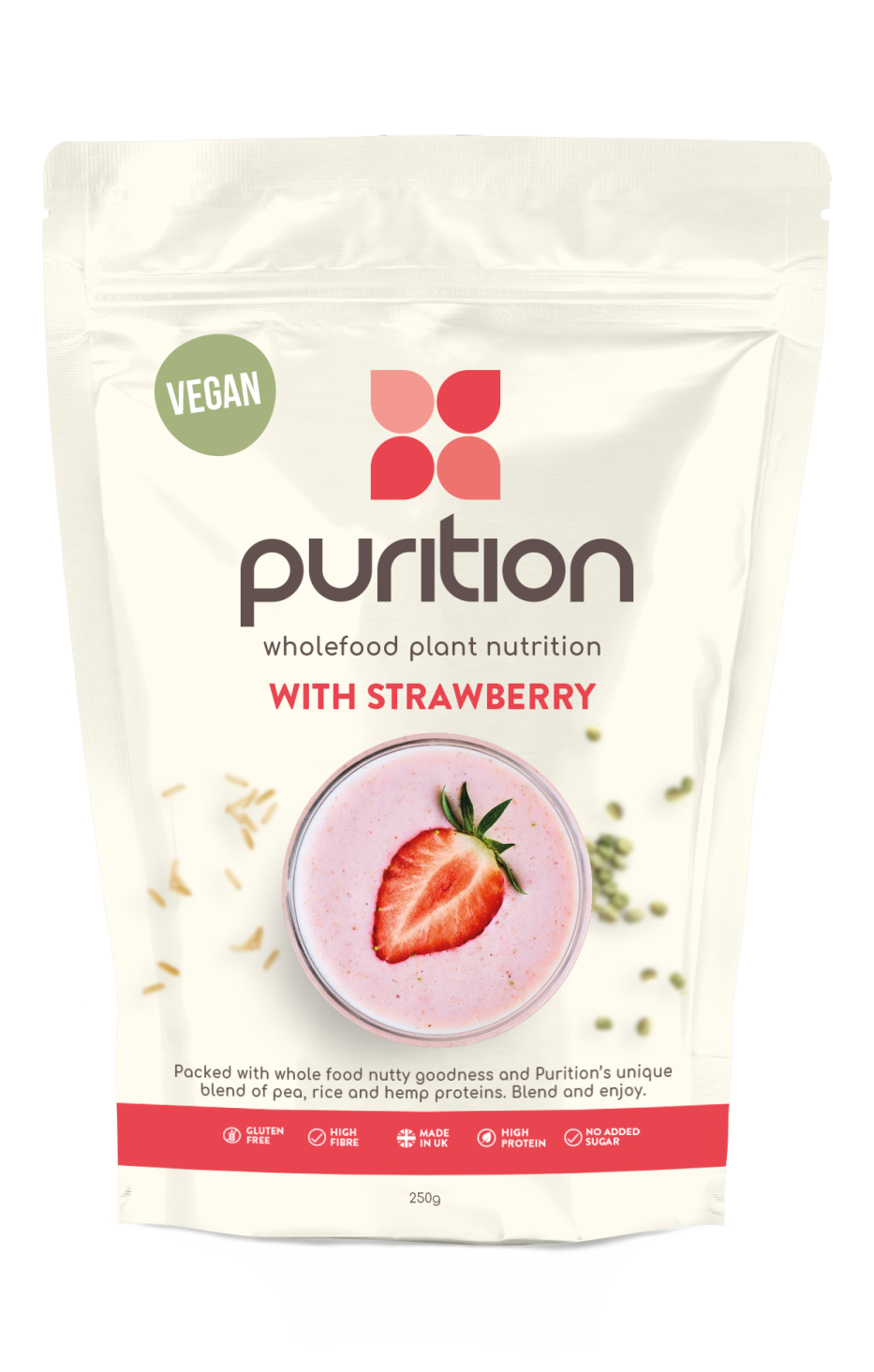 VEGAN Wholefood Plant Nutrition With Strawberry 250g