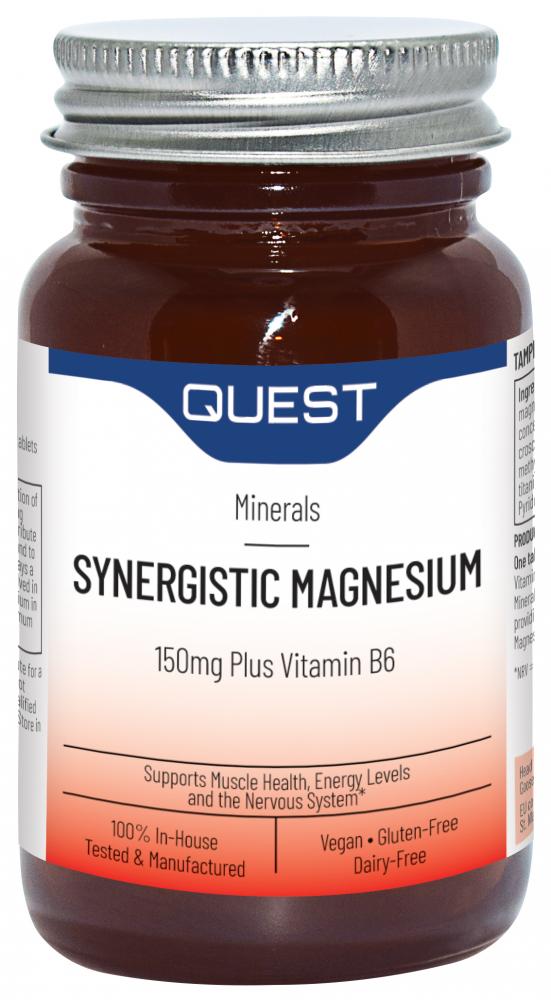 Synergistic Magnesium 150mg Plus Vitamin B6 60's