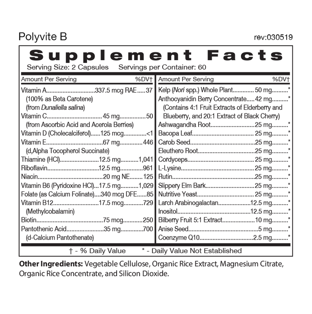 Polyvite Multivitamin Support for Type B 120's