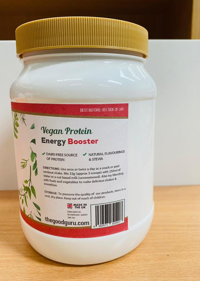 Vegan Protein Energy Booster Chocolate 500g