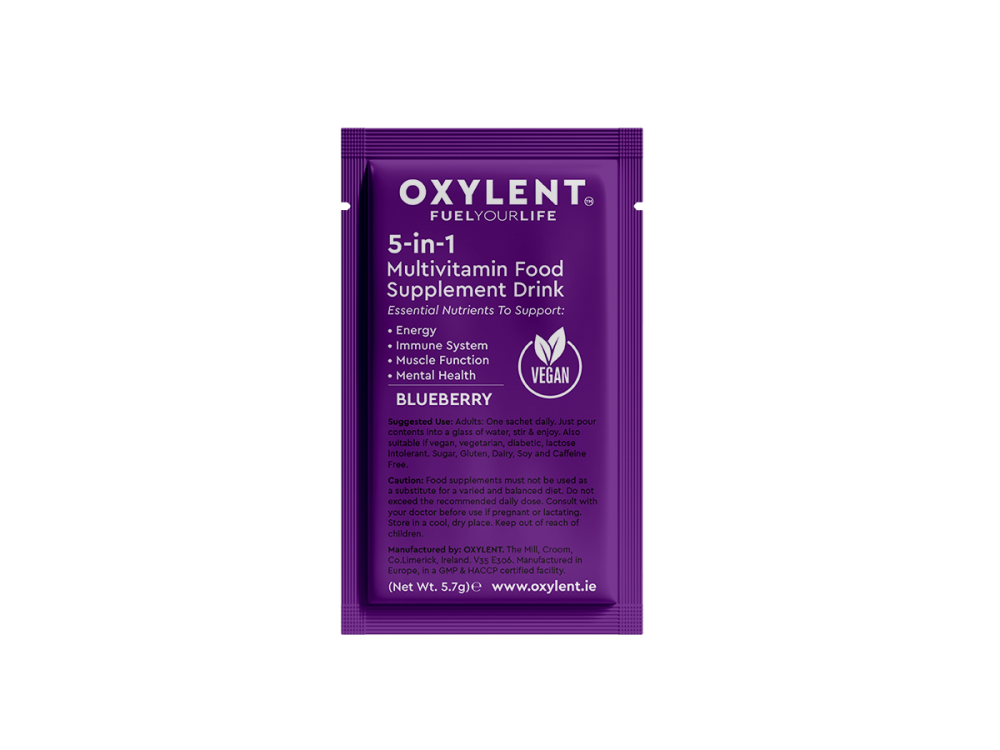 5-in-1 Multivitamin Food Supplement Drink Mandarin, Berries, Blueberry 30's