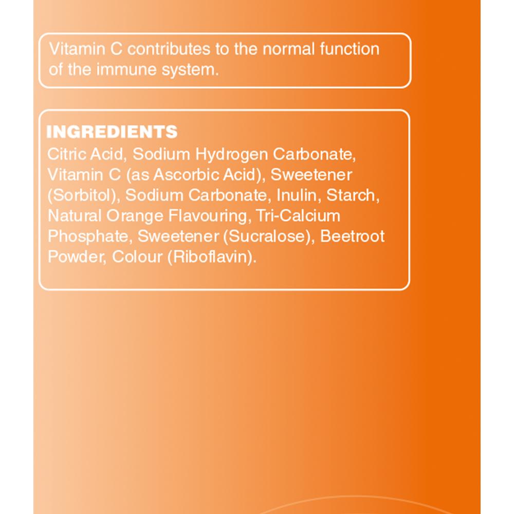High Strength Vitamin C Immune Support 1000mg Natural Orange Flavour Effervescent 20's