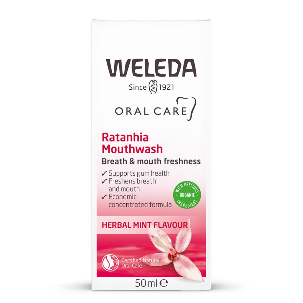Oral Care Ratanhia Mouthwash Herbal Mint Flavour 50ml