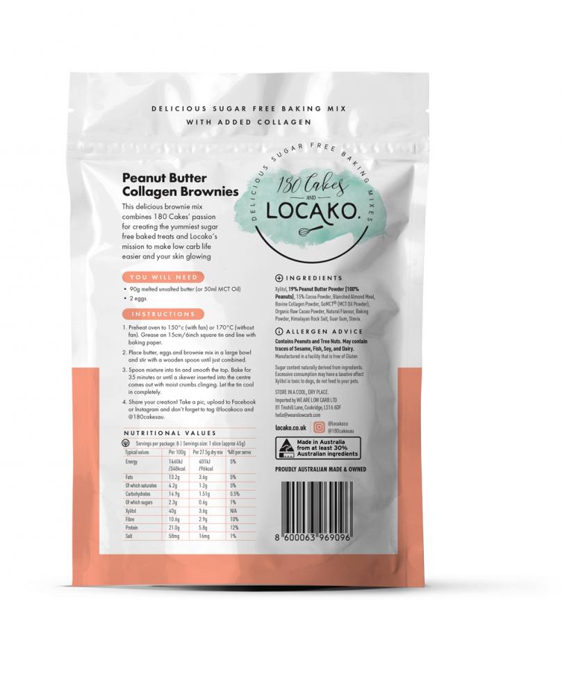 Peanut Butter Collagen Brownies (Mix) 220g
