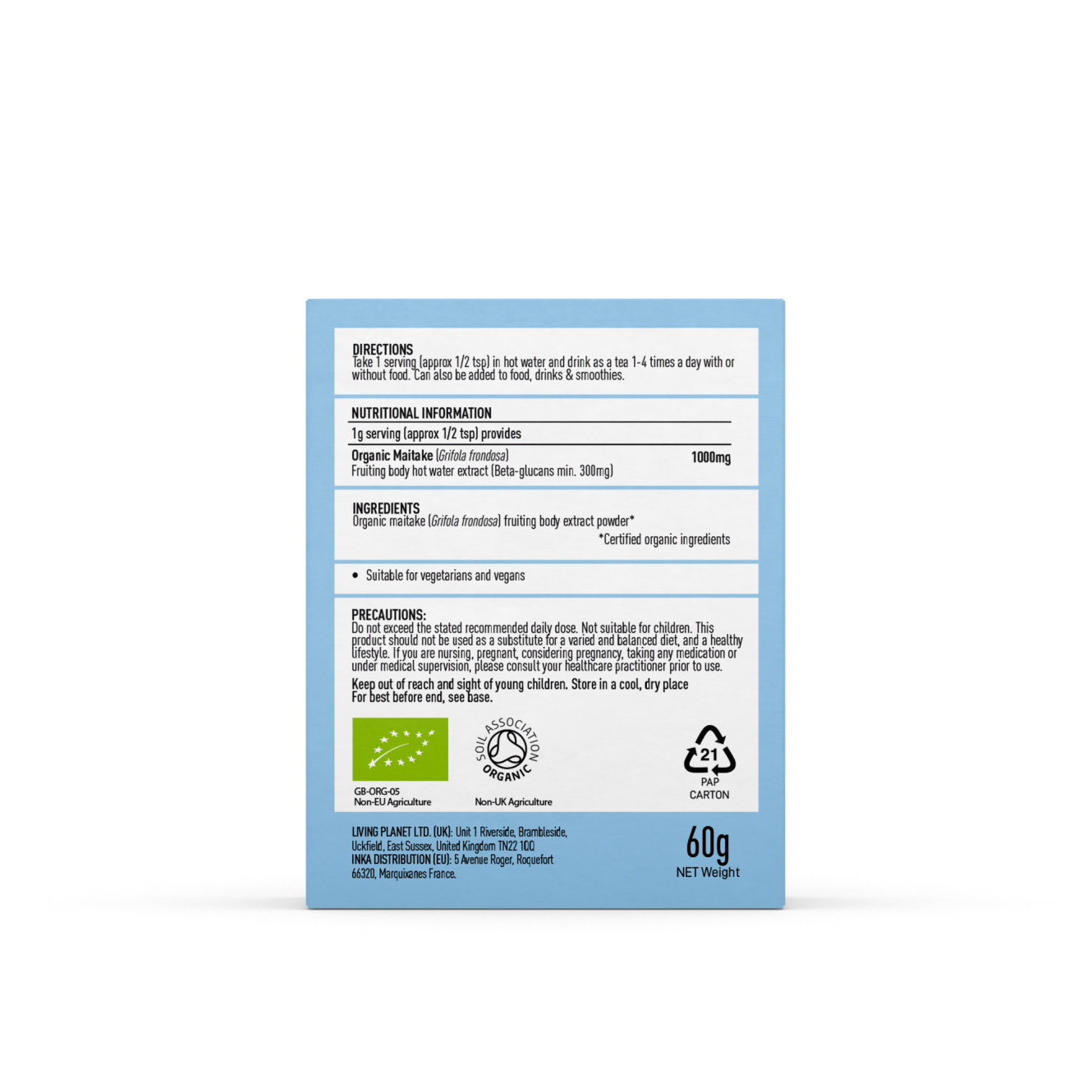 Organic Maitake 60g Powder