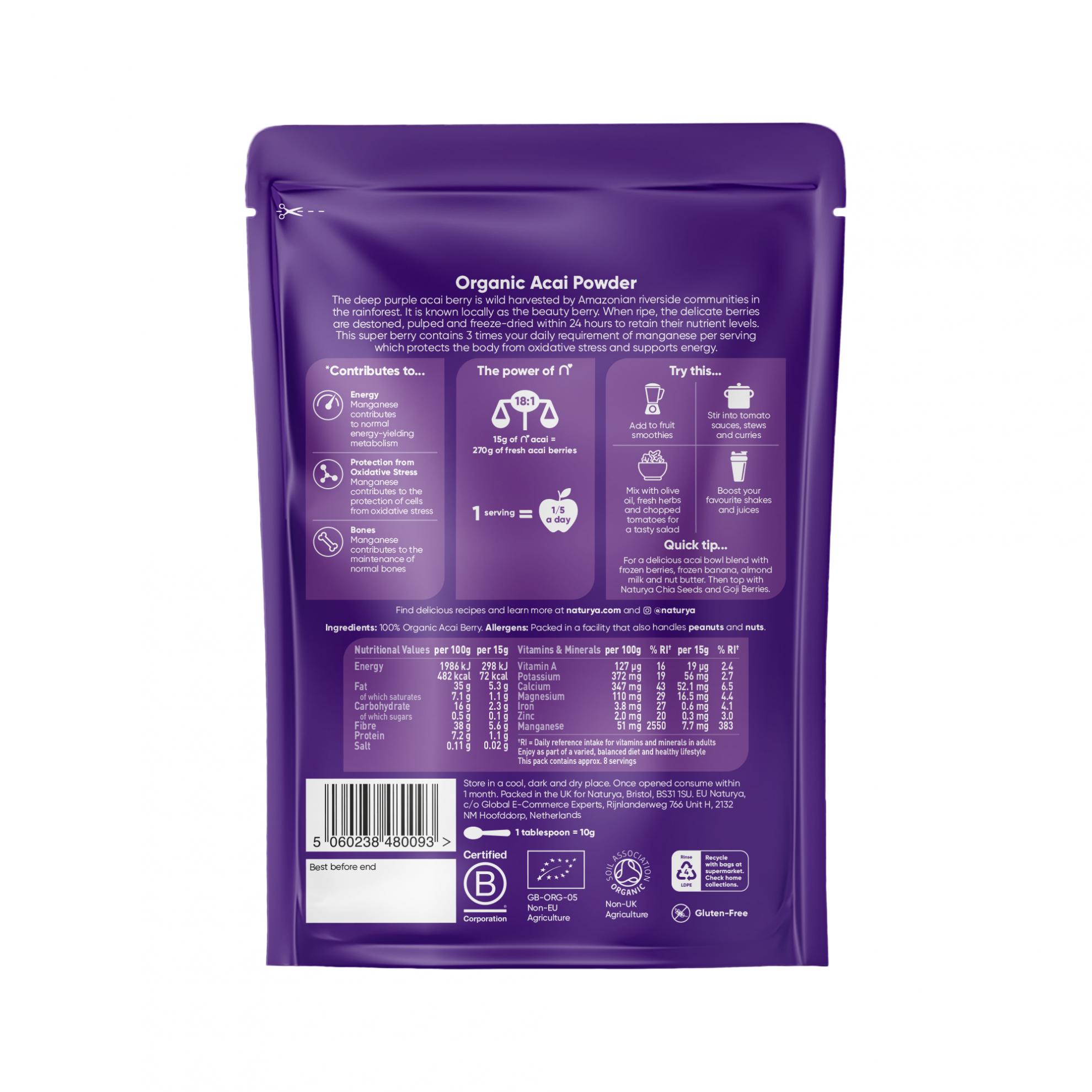 Organic Acai Powder 125g