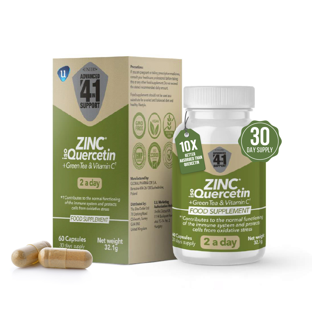 Advanced 4in1 Support Zinc Iso Quercetin + Green Tea & Vitamin C 60s