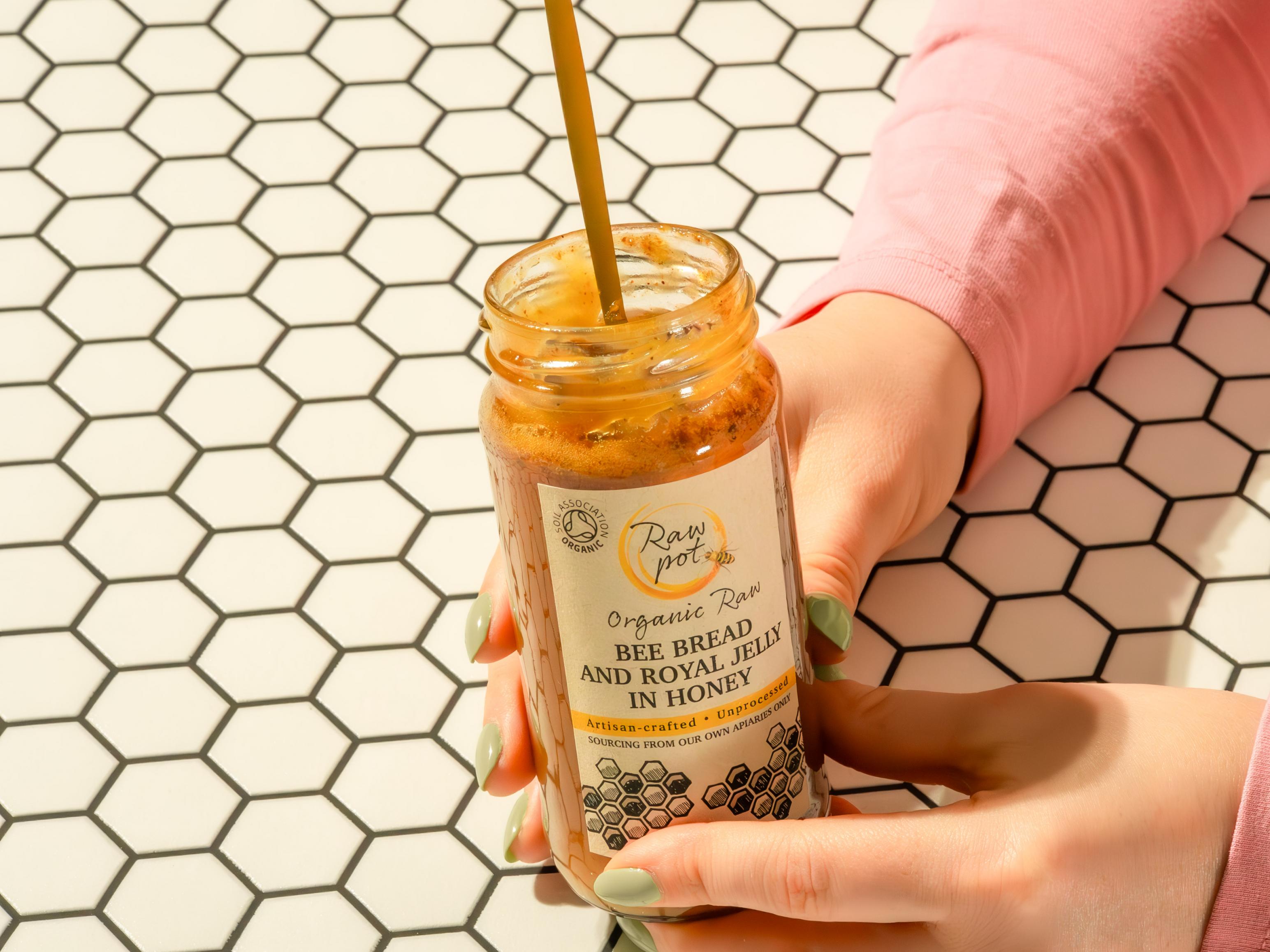 Organic Raw Bee Bread and Royal Jelly in Honey 295g