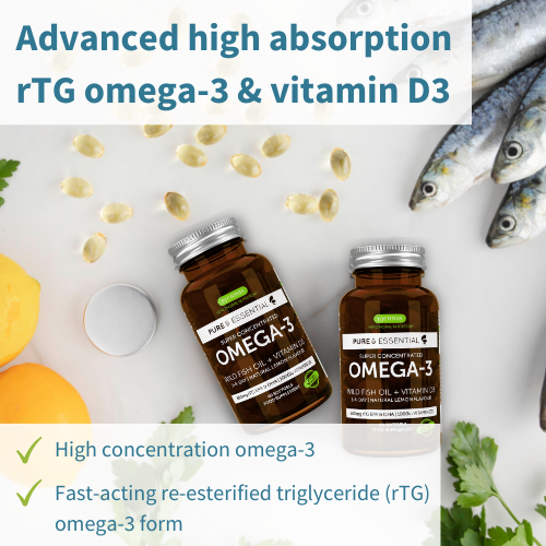 Pure & Essential Omega-3 Wild Fish Oil & Vitamin D3 60s