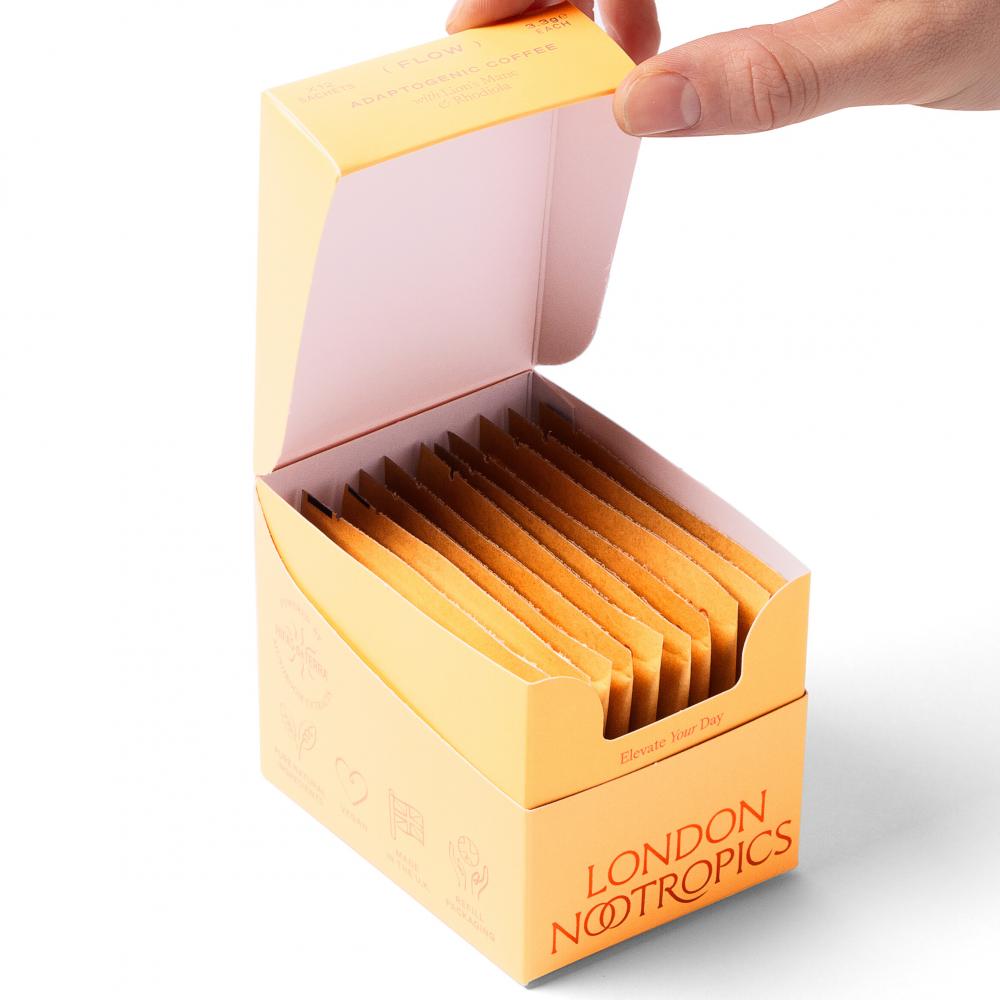 Flow Adaptogenic Coffee with Lion's Mane & Rhodiola 12 Sachets (ORANGE)