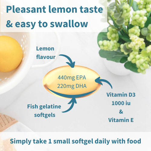 Pure & Essential Omega-3 Wild Fish Oil + Vitamin D3 60s
